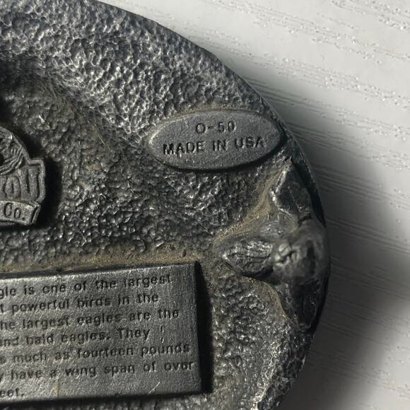 Vintage 1980s 80s Siskiyiou Buckle Co Pewter 3D Eagle Belt Buckle Patriotic USA - Picture 6 of 8